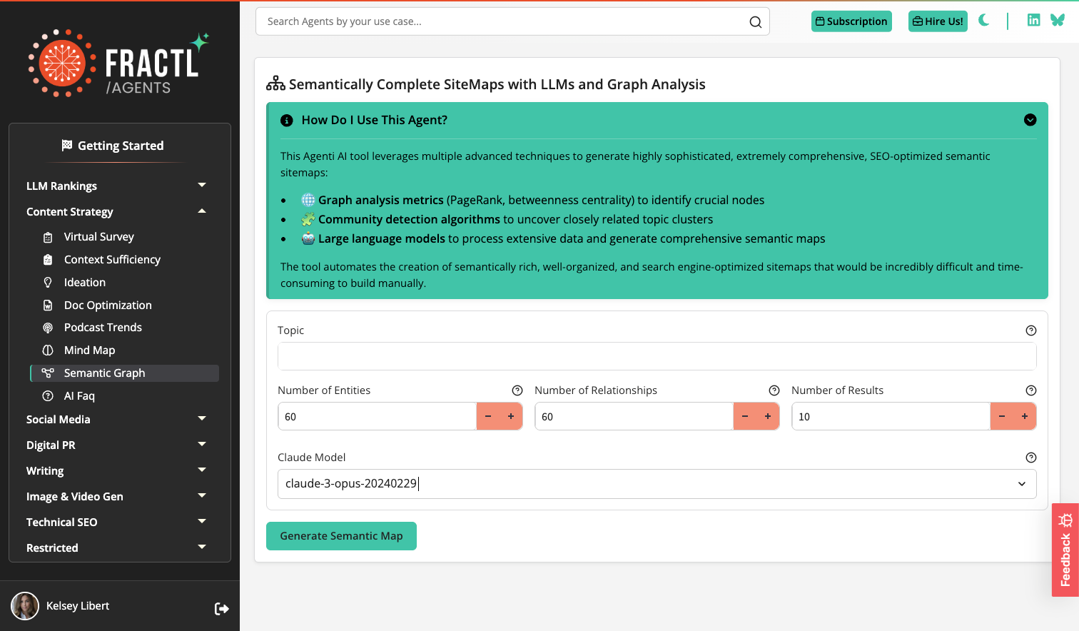 Semantic Graph Agent Dashboard
